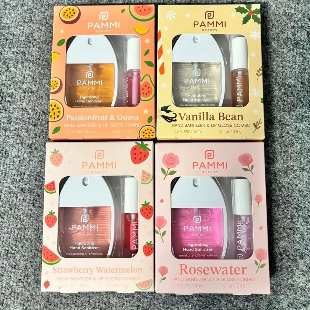 Pammi hand sanitizer and lip gloss combos stocking stuffers